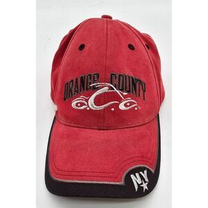 Orange County Choppers Red & Black Baseball Cap With NY Embroidery